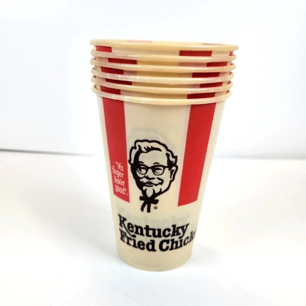 Vintage 1980s KFC Paper Wax Cup | Colonel Sanders Retro‎ Fast Food | Single Cup